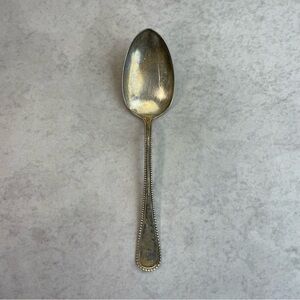 Rogers A1 Silverplate Teaspoon Beaded Edge Vintage Flatware 7”